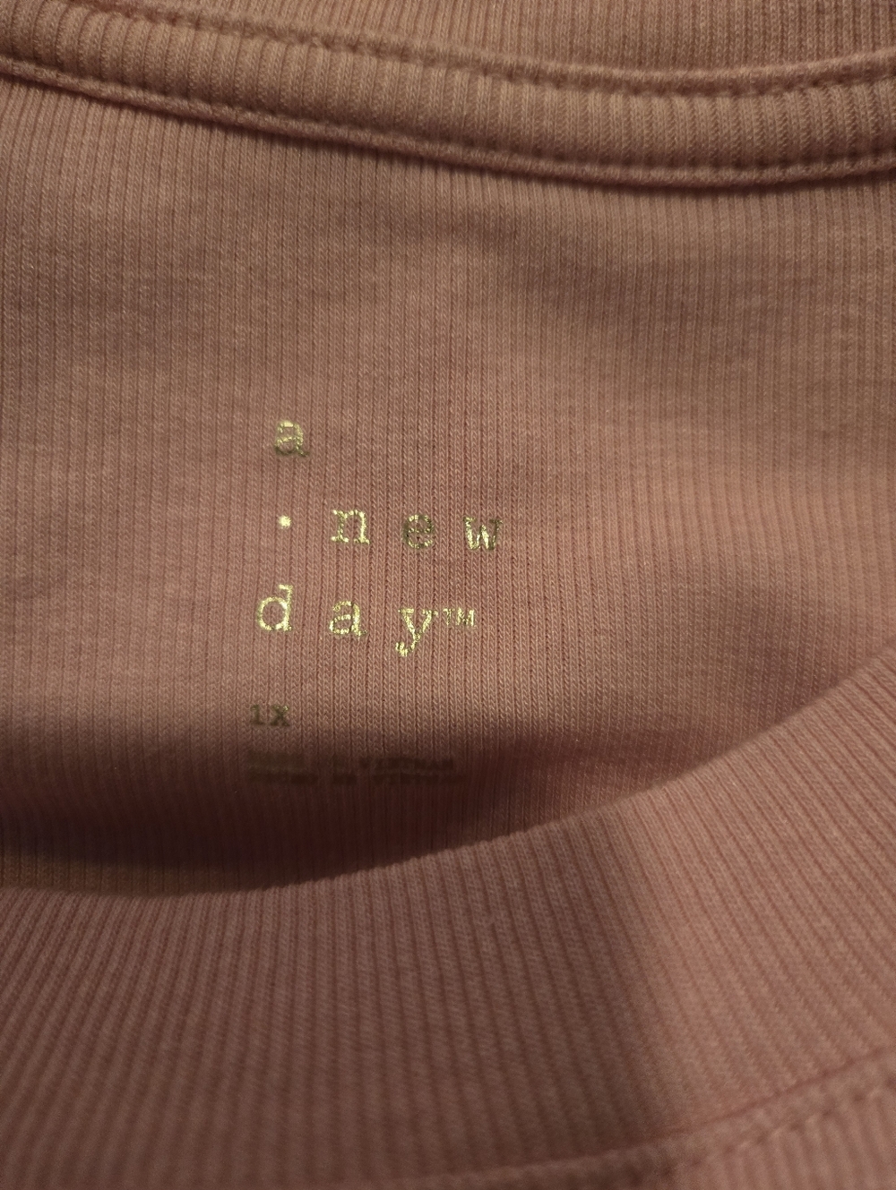 Pink Slim Fit Ribbed Tee - Picture 3 of 3